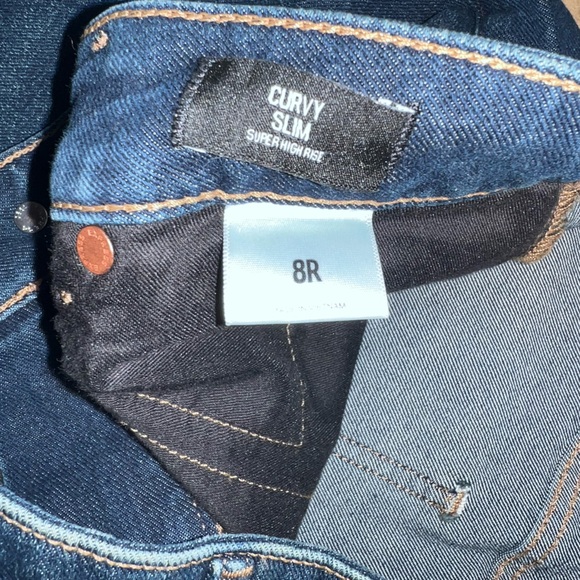 Express | Slim Curvy Dark Denim Skinny Jeans | Size 8R - Picture 3 of 4